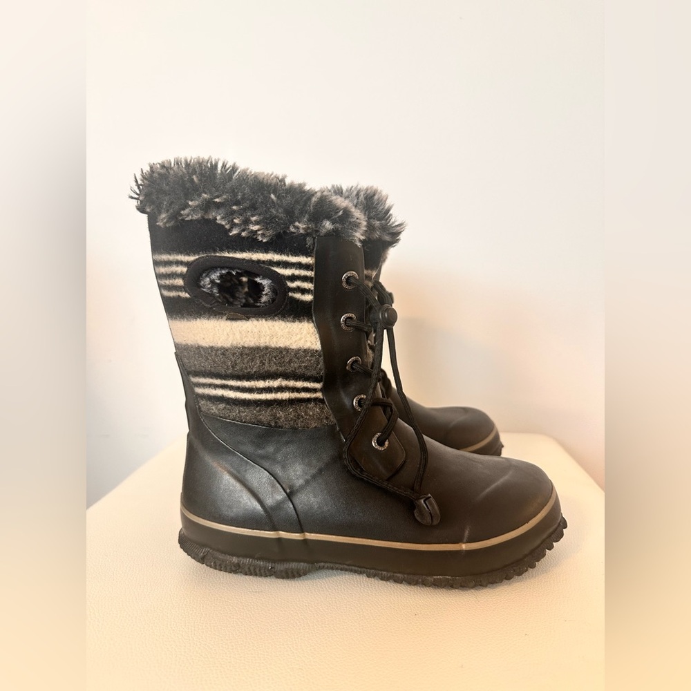 BOGS Youth Arcata Waterproof Winter Boots – Wool Blend, Faux Fur, -40°C
